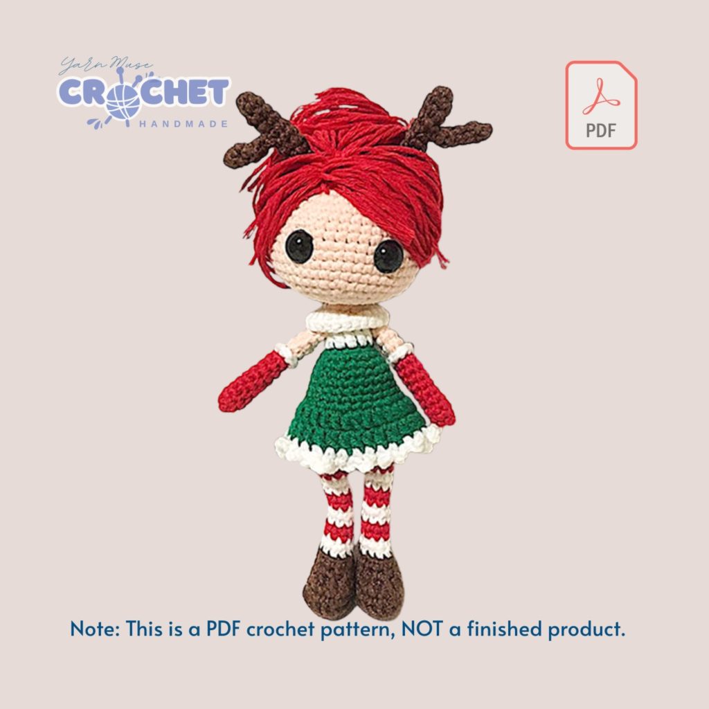 Christmas Merry Amigurumi Doll Crochet Pattern
