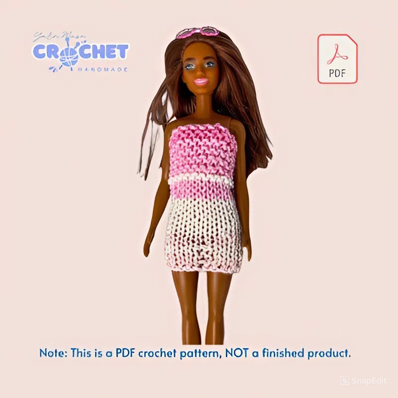 Elegant Fashion Doll Crochet Pattern PDF