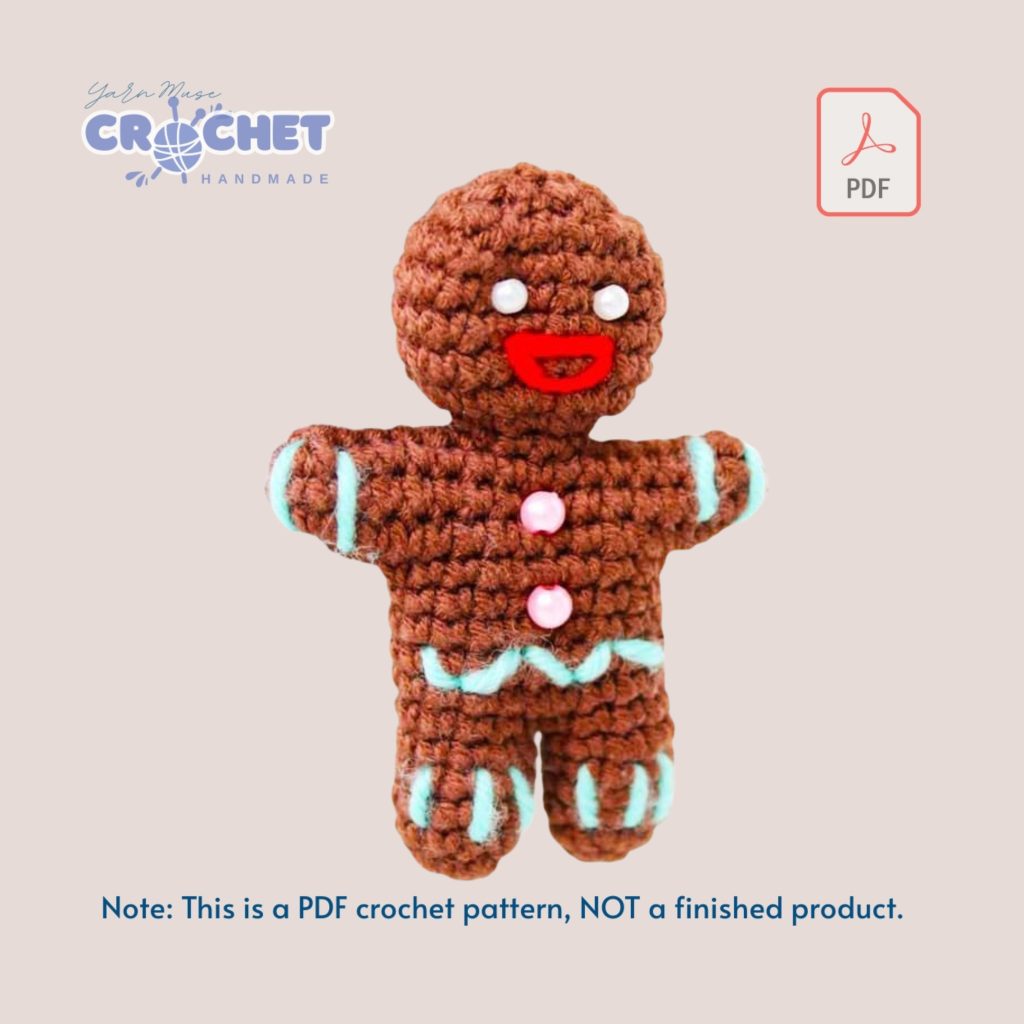 Gingerbread Man Crochet Pattern PDF