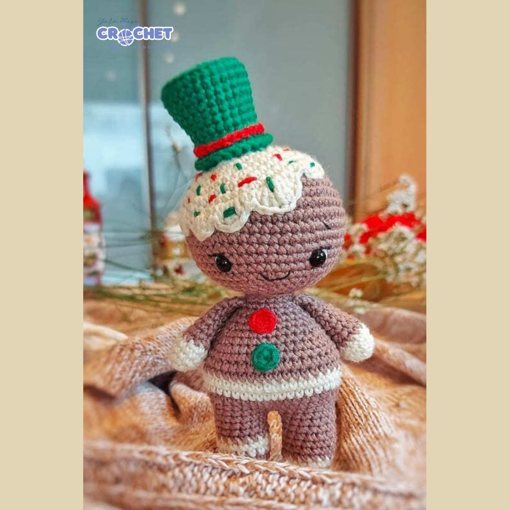 MQ-016-Gingerbread Man Amigurumi Crochet Pattern PDF