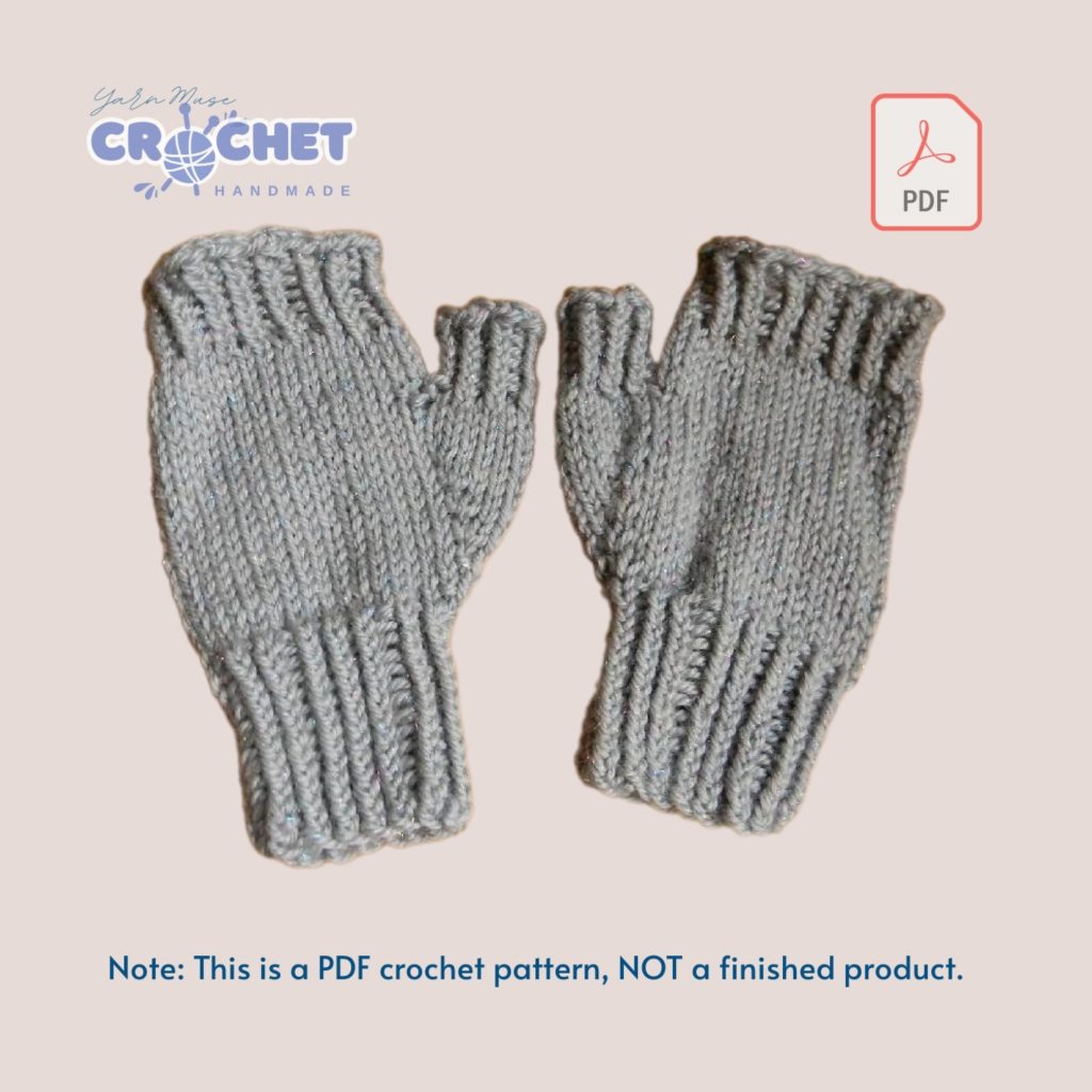 Fingerless Mitts Knitting Pattern PDF