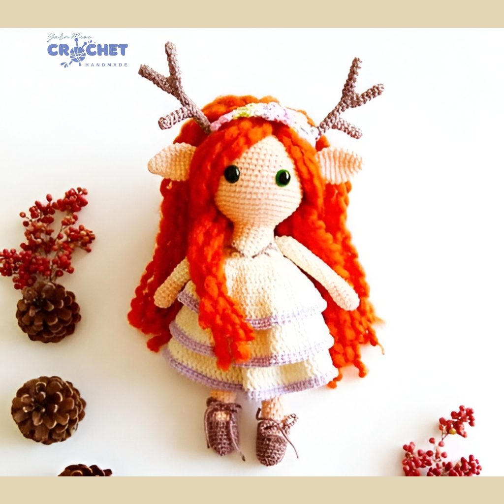 MQ-022-Crochet Gazelle Deer Girl Amigurumi Pattern PDF Tutorial for Beginners