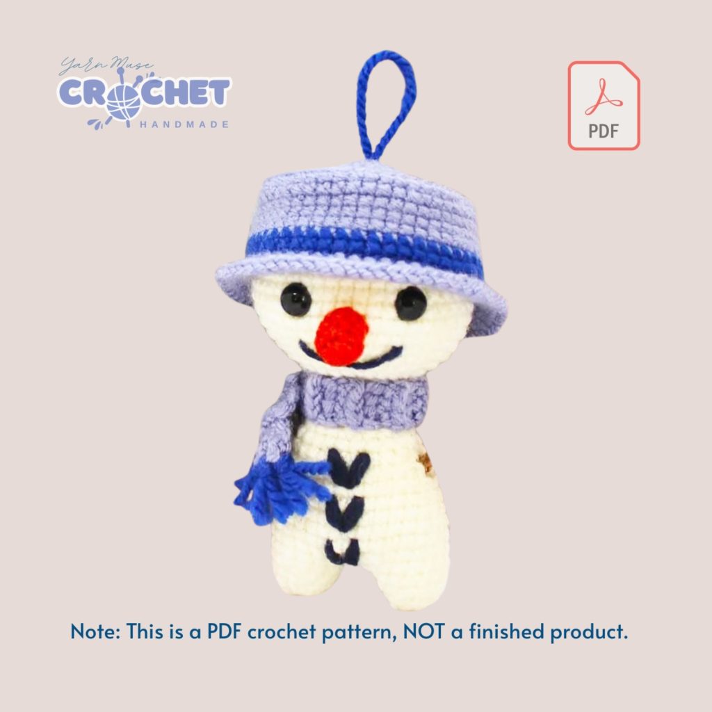 MQ-065-Snowman with Wooden Arms and Hat Crochet Pattern PDF