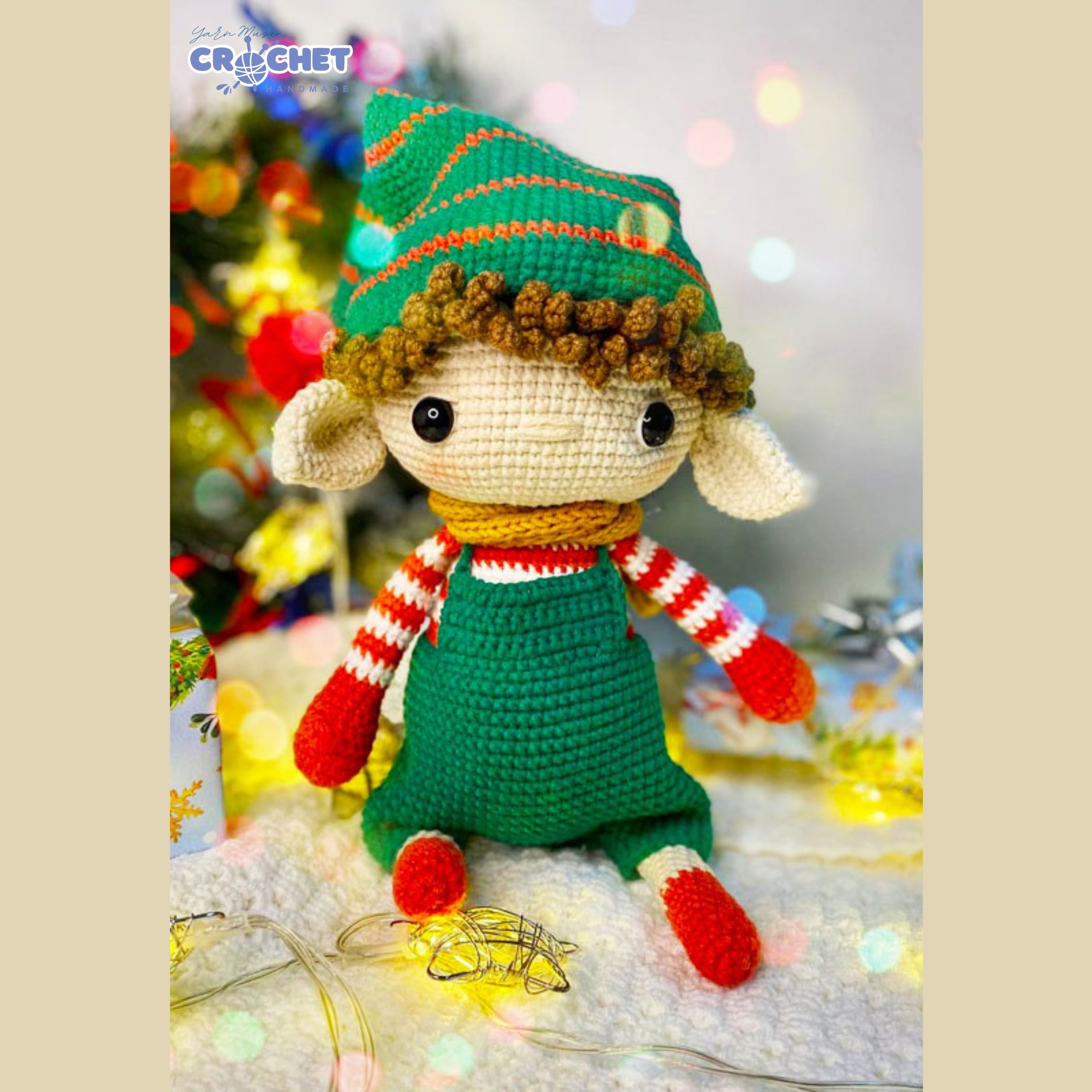 Crochet Christmas Elf Amigurumi Pattern (PDF Tutorial)