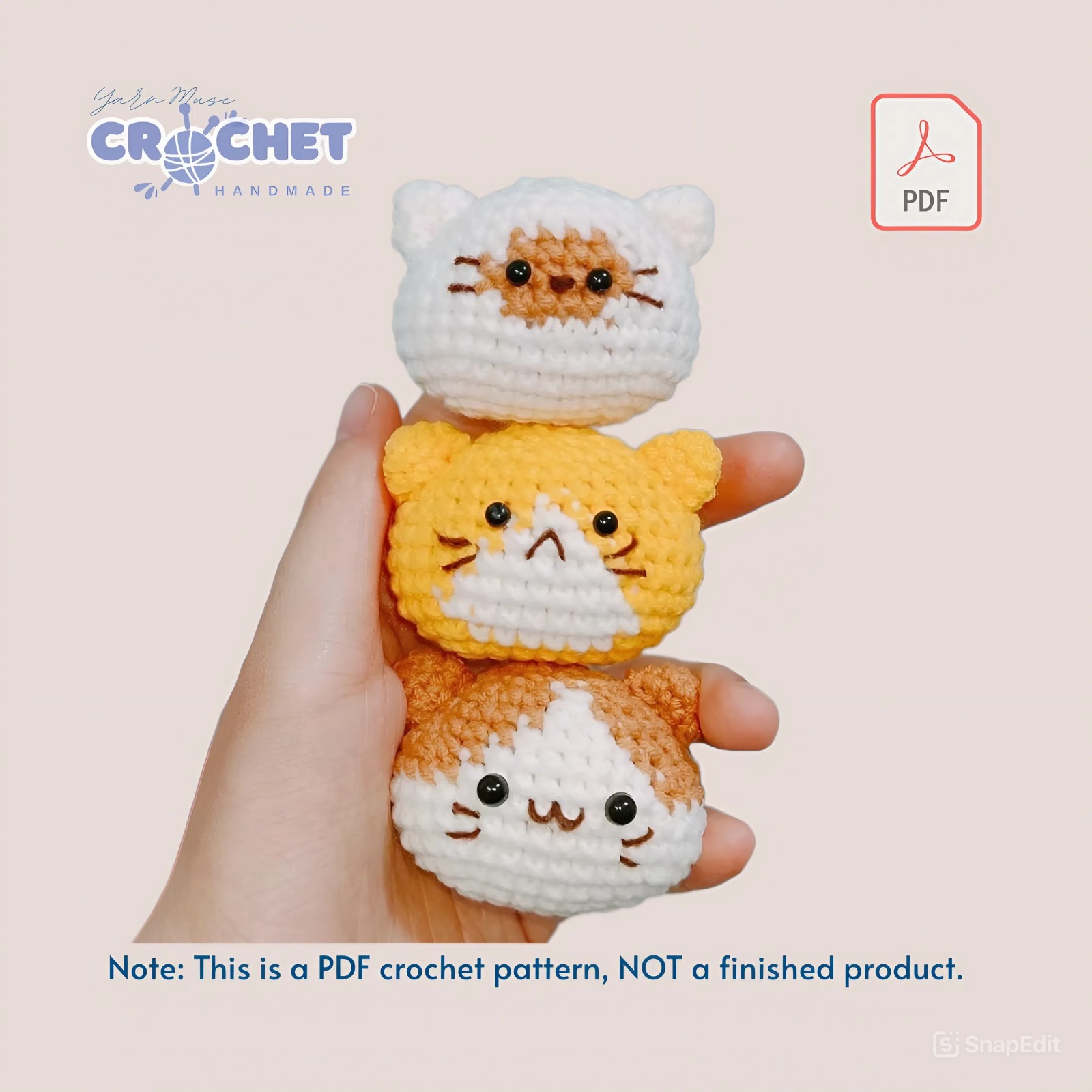 Cute Cats Crochet Pattern PDF – Beginner-Friendly Amigurumi Guide 1