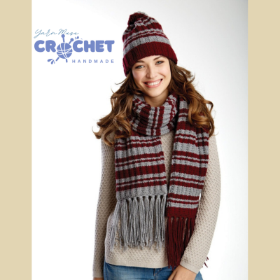 Knitted Scarf and Hat Set Pattern PDF