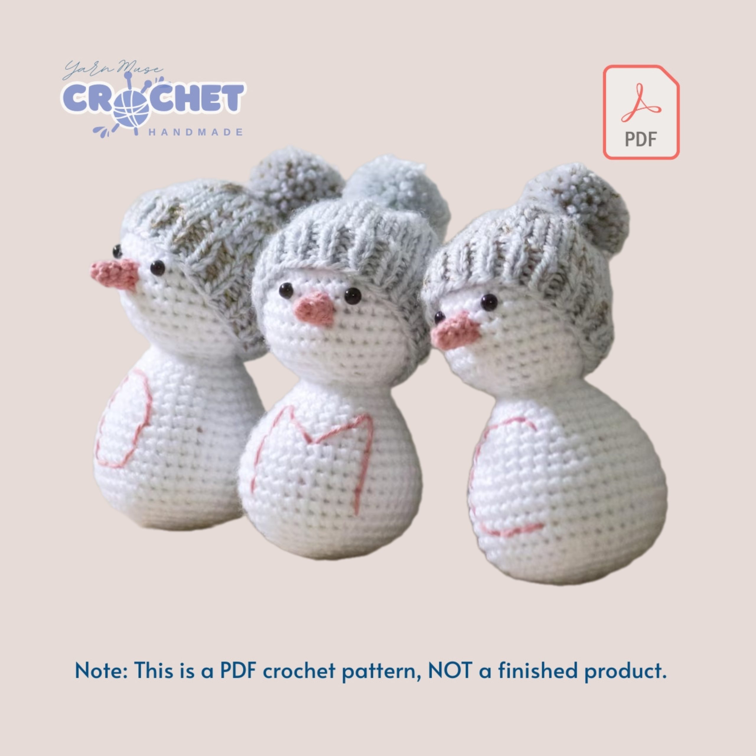 Snowman Friends Crochet Pattern PDF 1