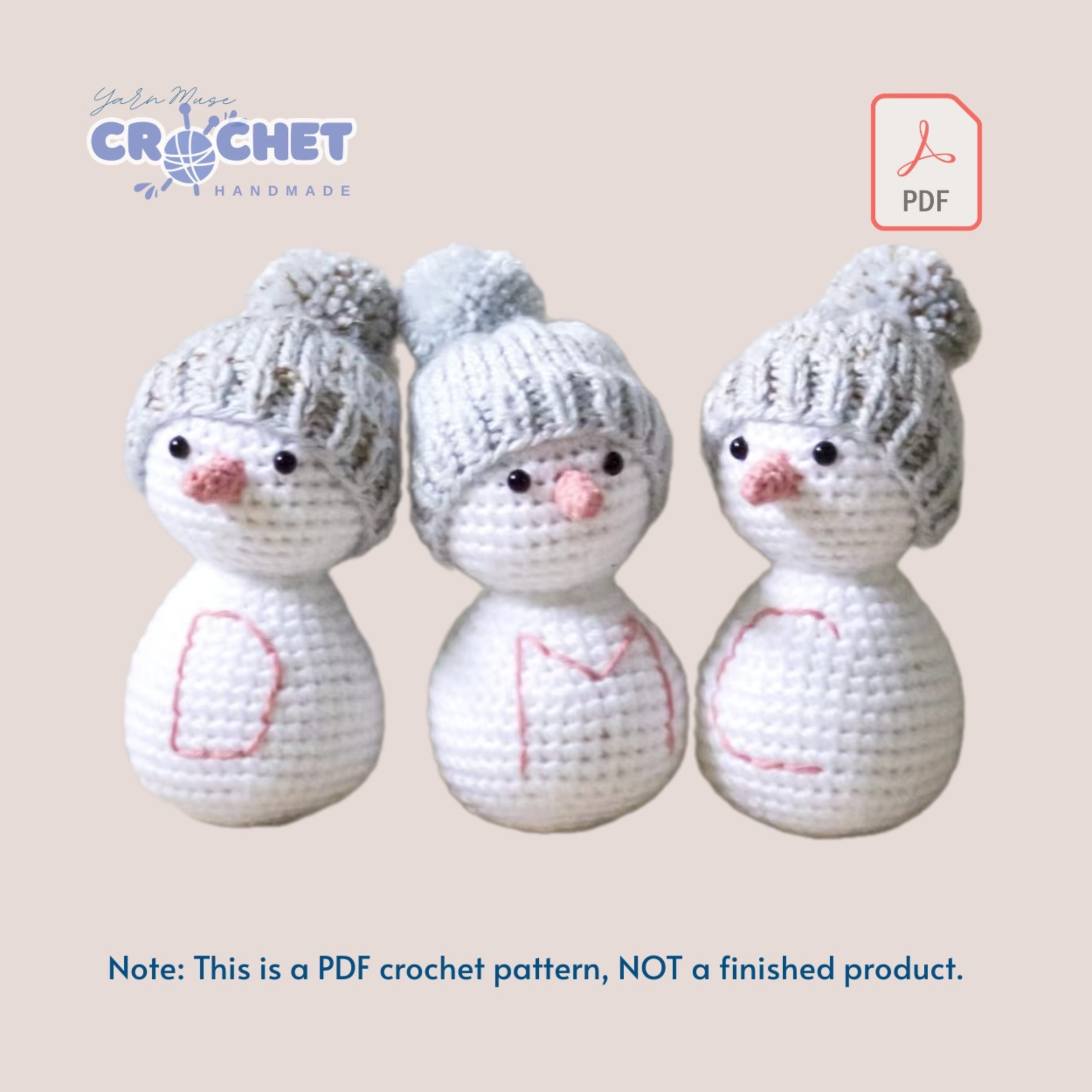 Snowman Friends Crochet Pattern PDF