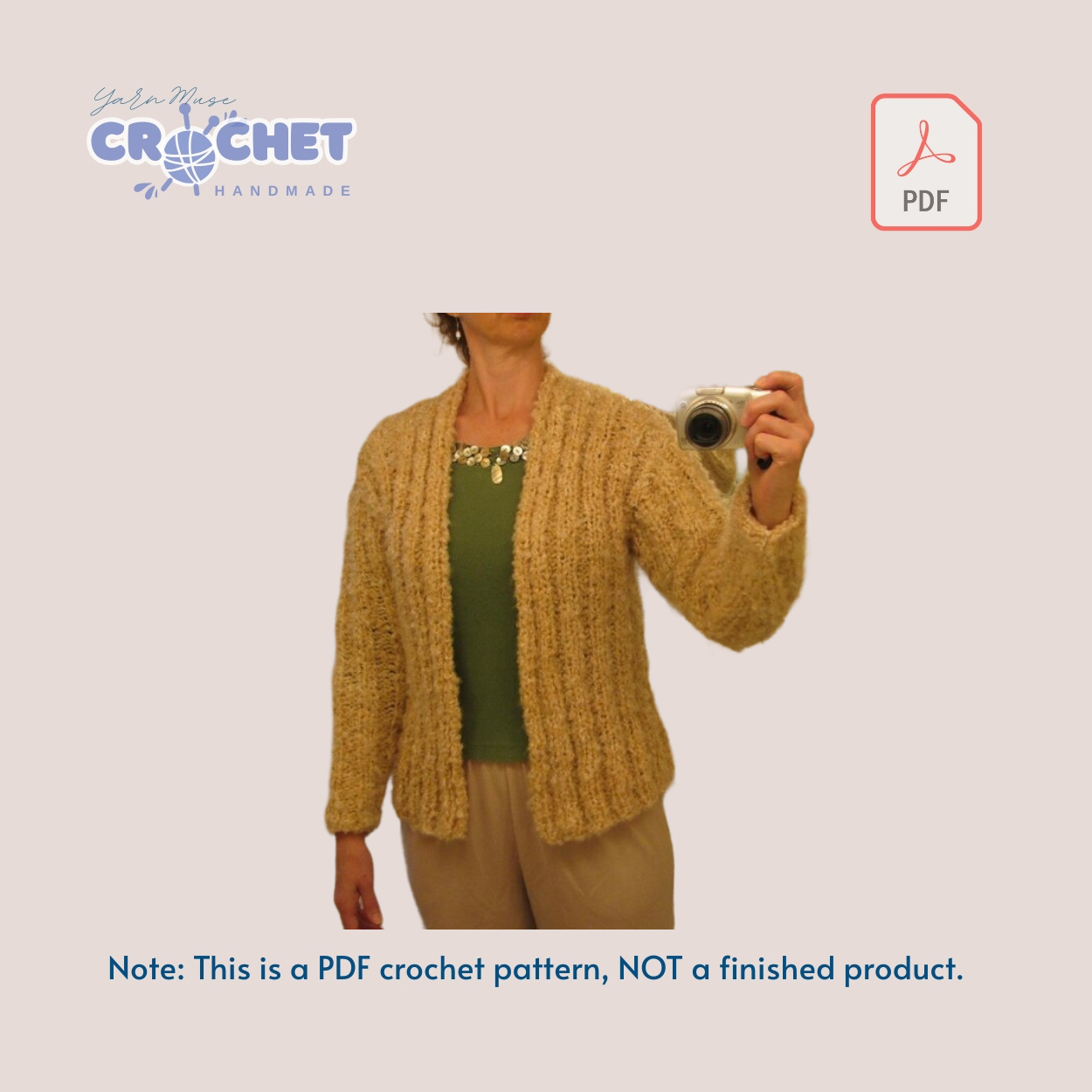 Sweaters Jackets Crochet Designs PDF Pattern