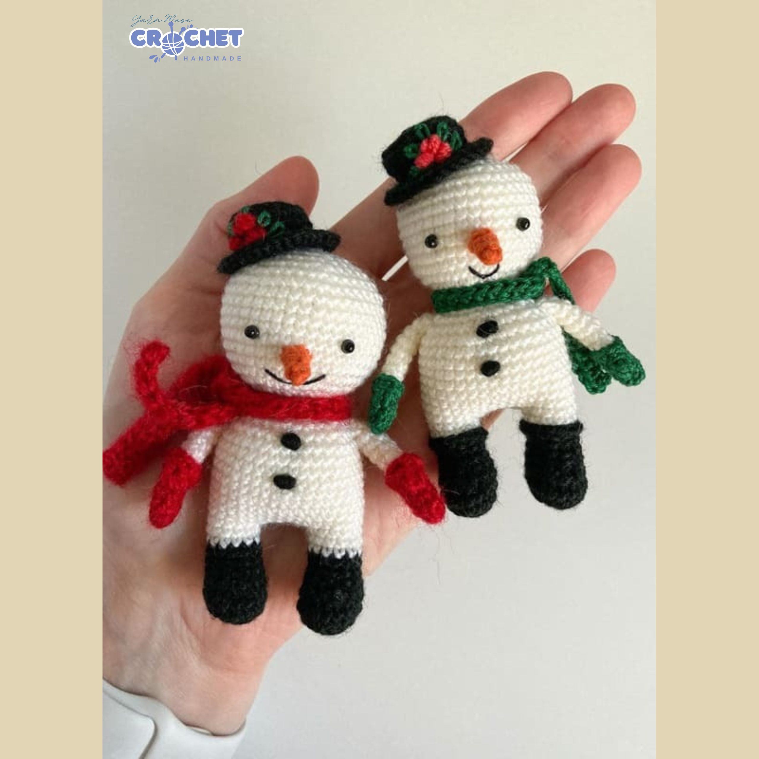 MQ-014-Crochet Snowman Amigurumi PDF Pattern