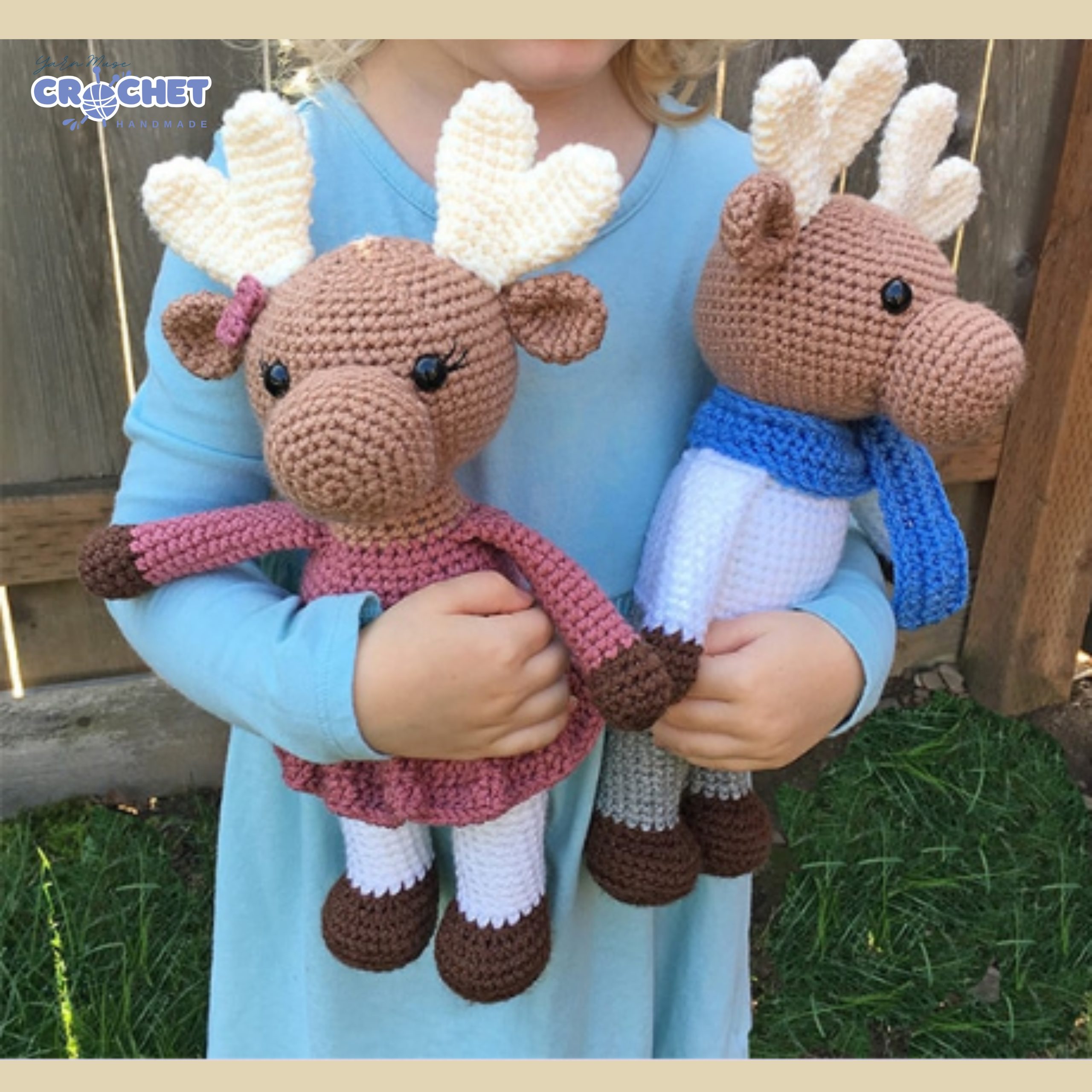 MQ-23-Amigurumi Moose Crochet Pattern PDF Tutorial
