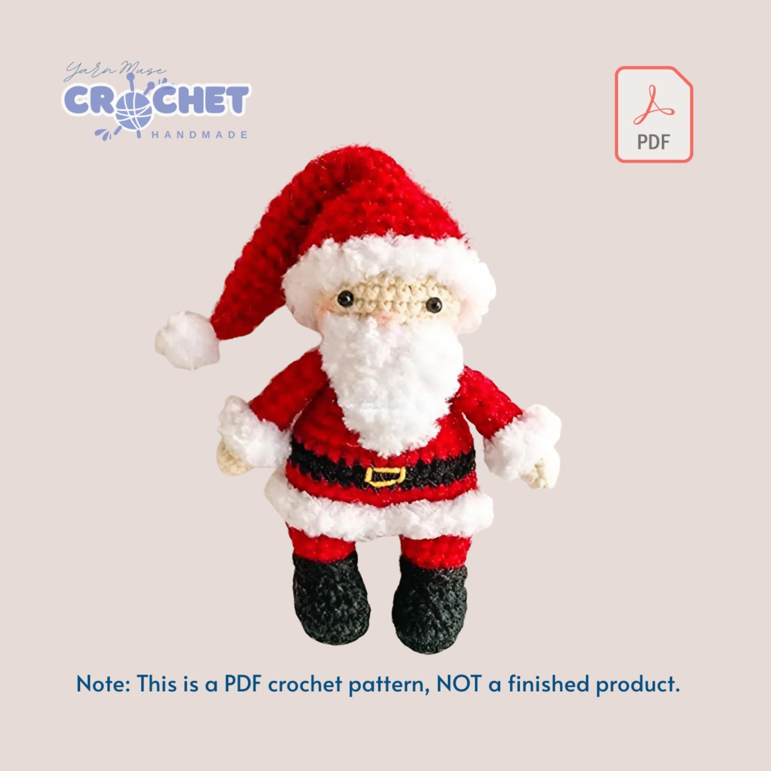 Amigurumi Santa Claus Crochet Pattern PDF for Christmas