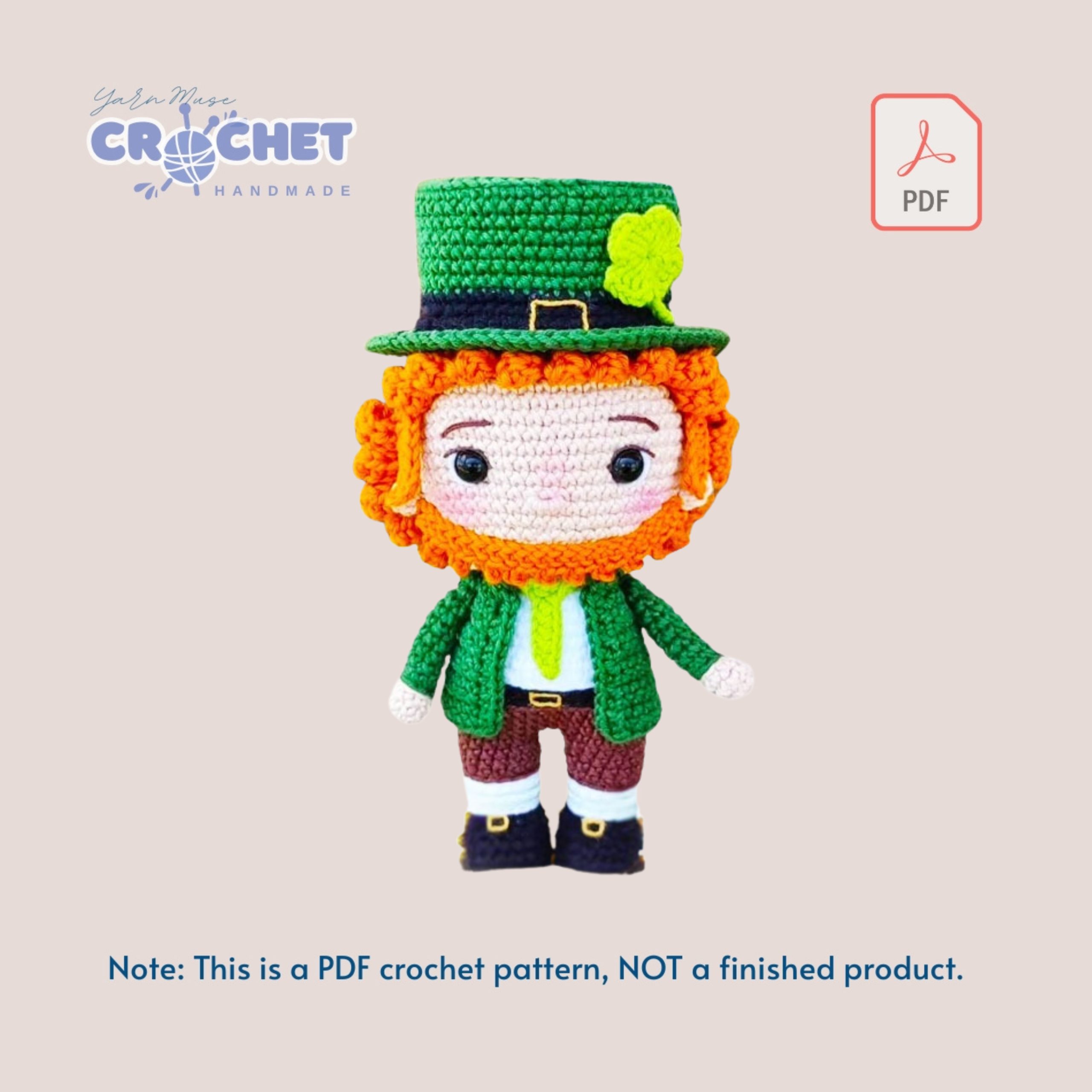 MQ-036-Leprechaun Elf Crochet Christmas Doll Pattern (PDF Tutorial)