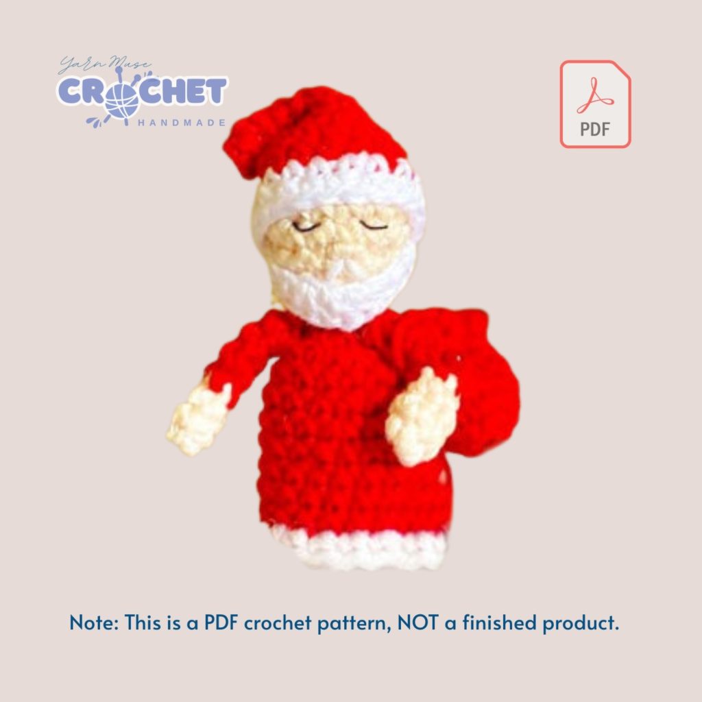 MQ-040-Little Santa Claus with Gift Bag Amigurumi Crochet Pattern PDF Tutorial