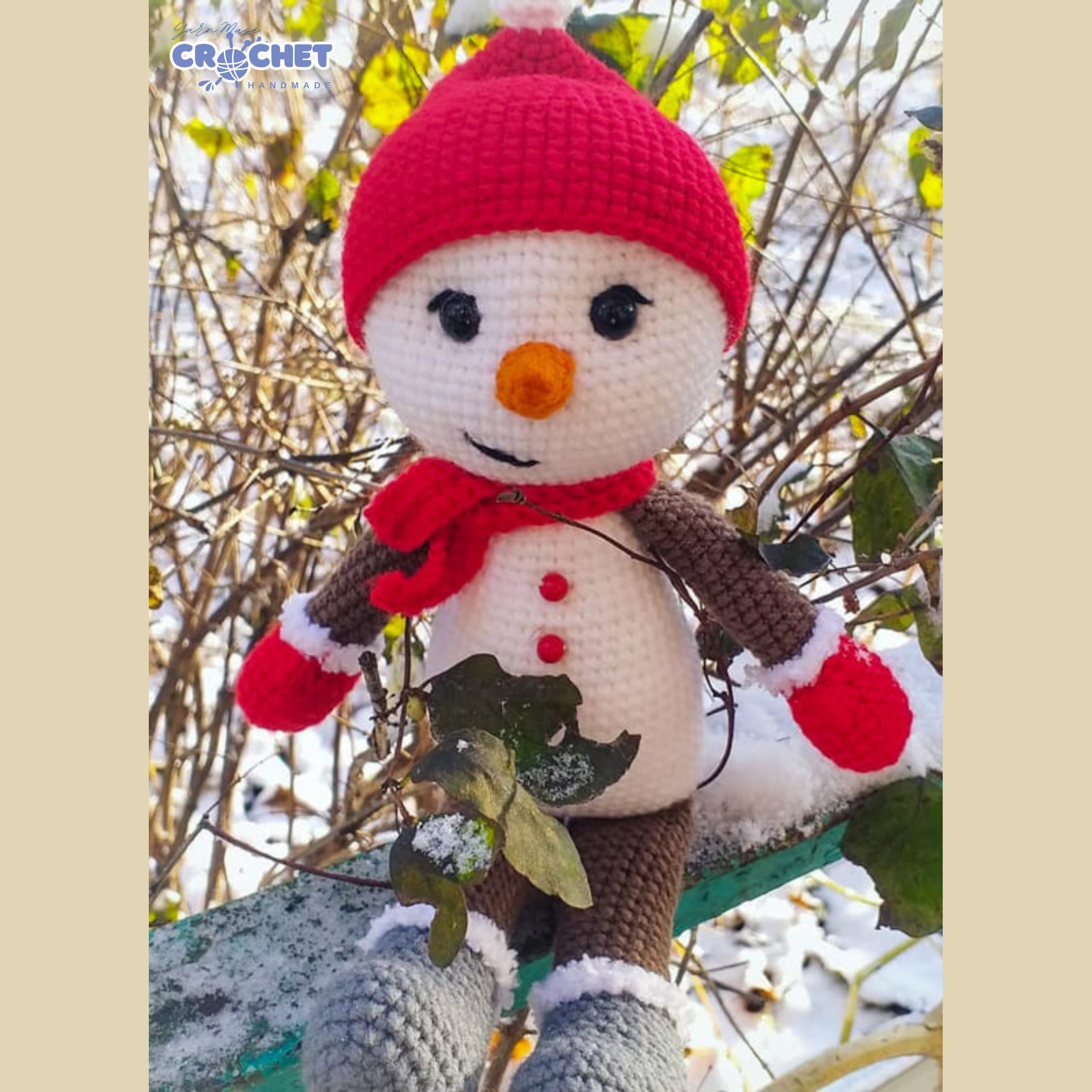 Cute Crochet Christmas Snowman Pattern PDF