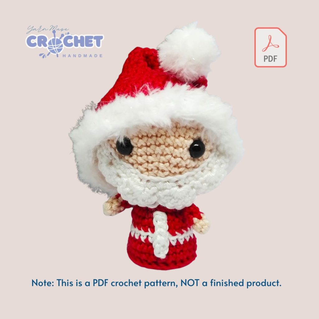 MQ-047-Little Santa Claus Amigurumi Keychain Crochet Pattern PDF