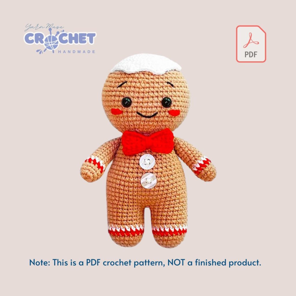 MQ-051-Easy Gingerbread Man Crochet Pattern PDF