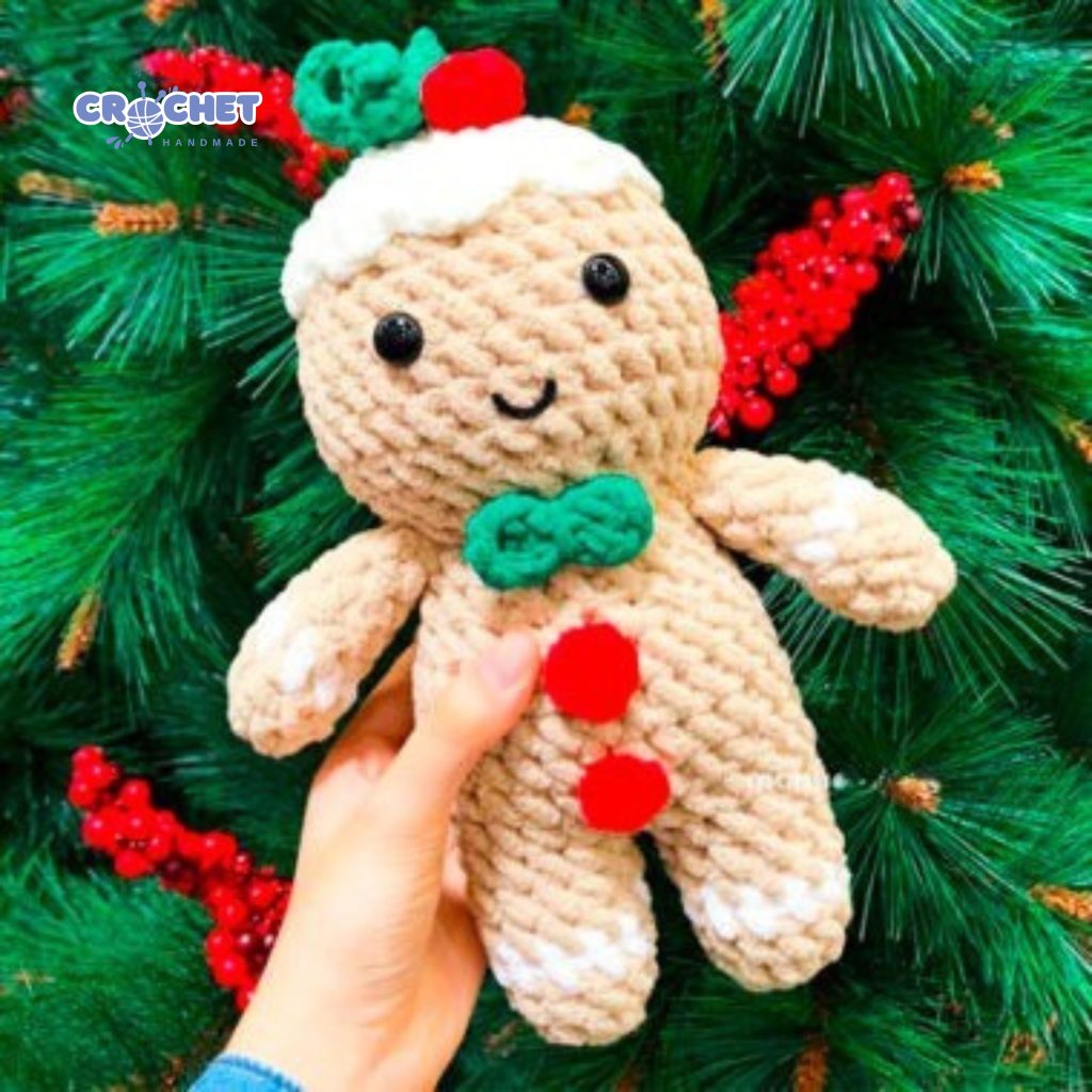 MQ-057-Christmas Crochet Gingerbread Man Pattern (PDF Tutorial)