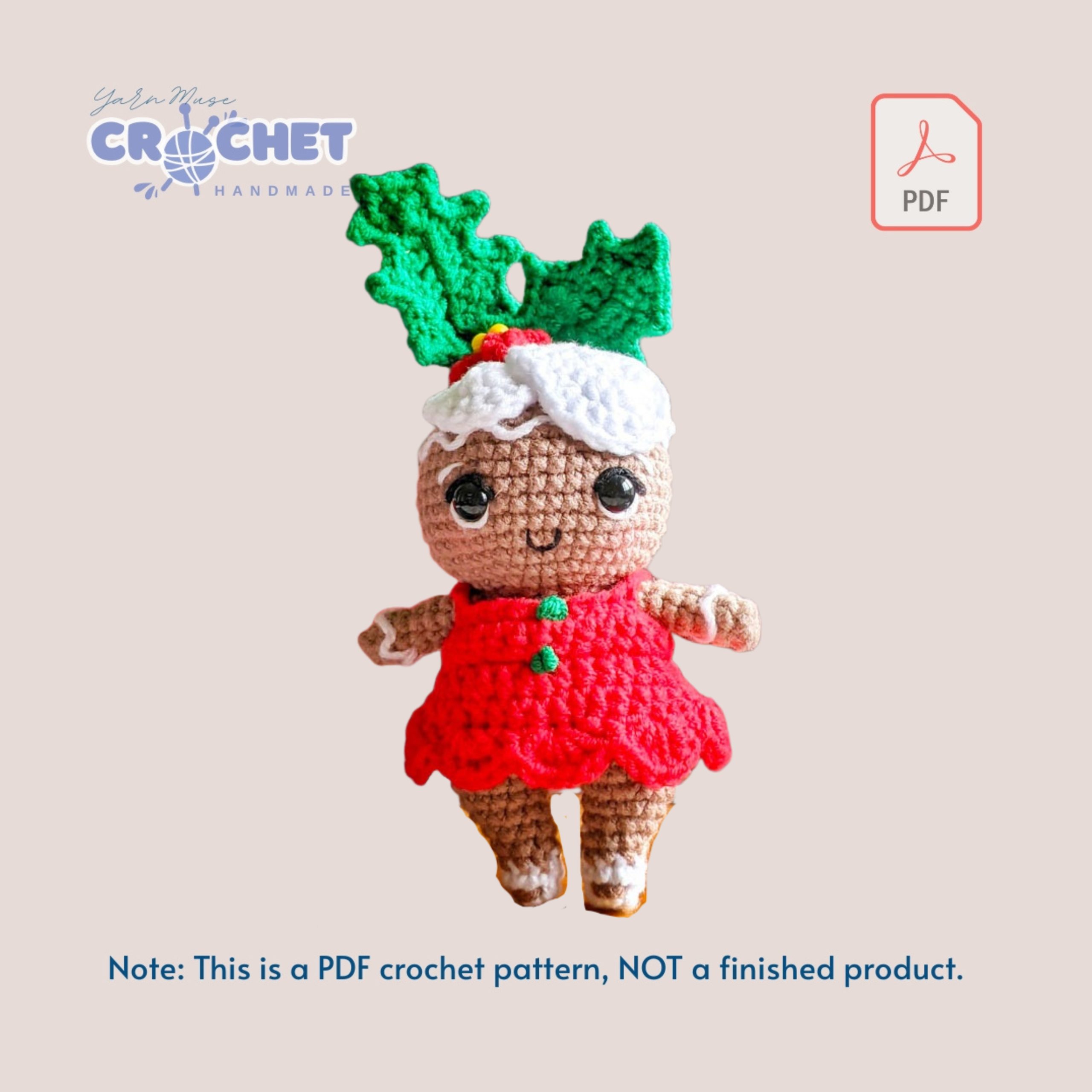 MQ-058-Gingerbread Blackberry Doll Amigurumi Crochet Pattern PDF Tutorial