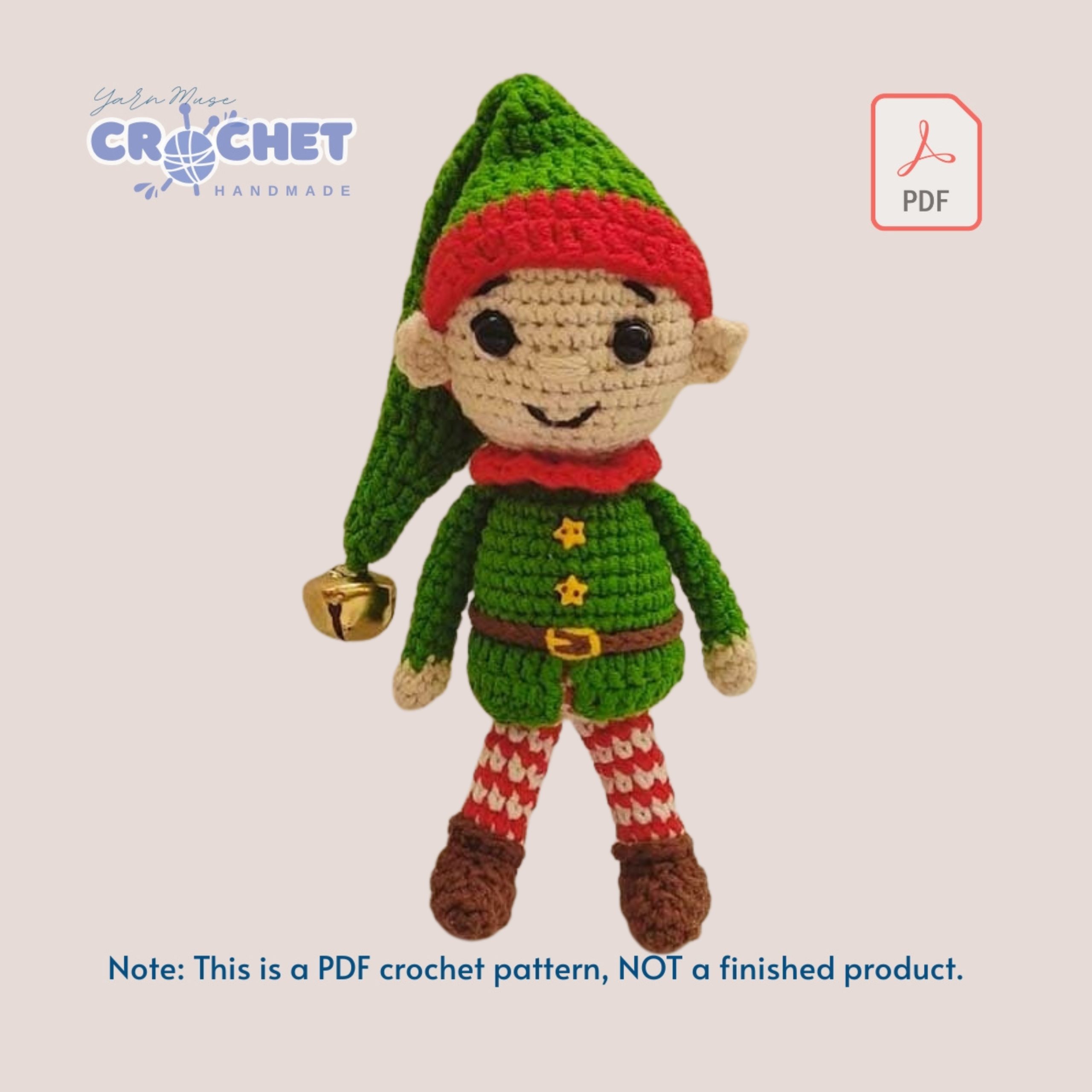 MQ-015-Crochet Elf Amigurumi PDF Pattern