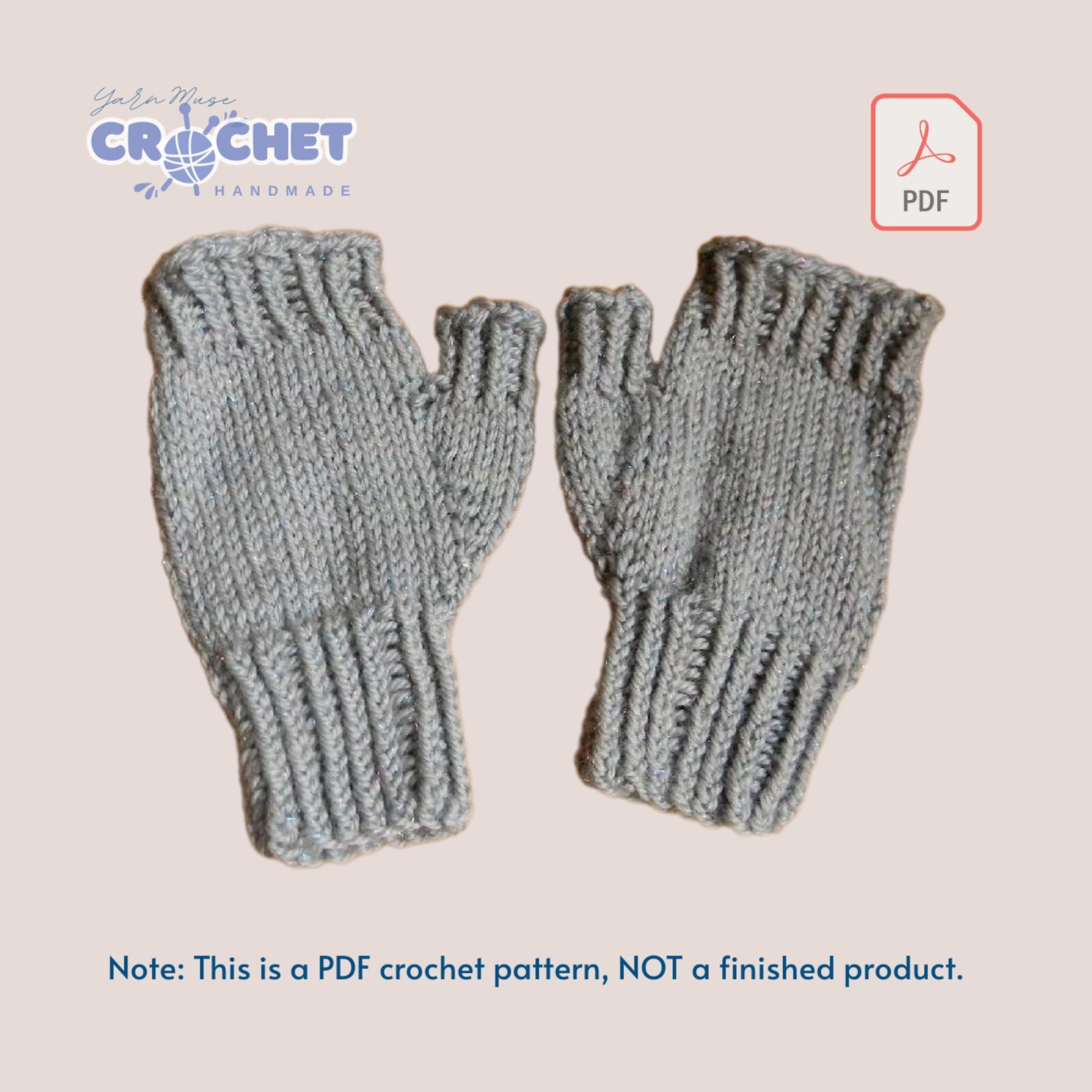 Fingerless Mitts Knitting Pattern PDF