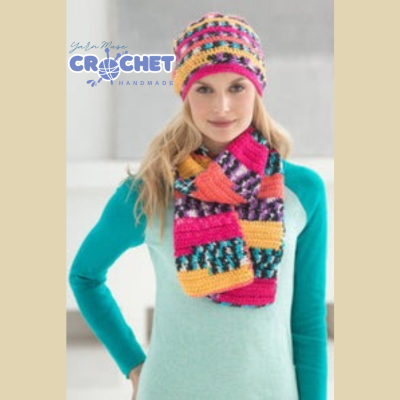 Cozy Scarf Hat Sets Crochet Pattern PDF