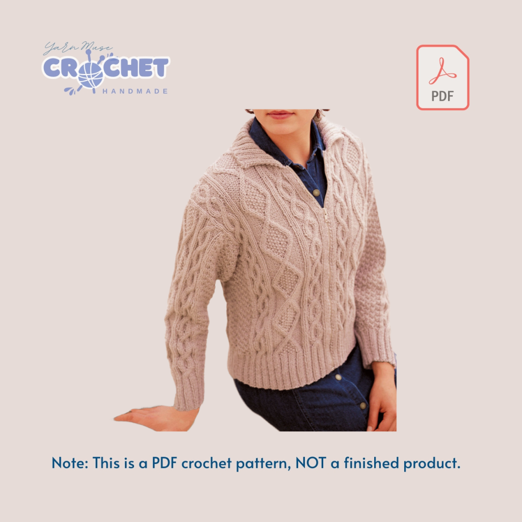 Crochet Cardigans Sweaters and Jackets Pattern PDF
