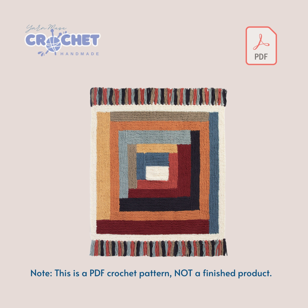 Crochet Rugs Cushions and Throws Seasonal Pattern PDF
