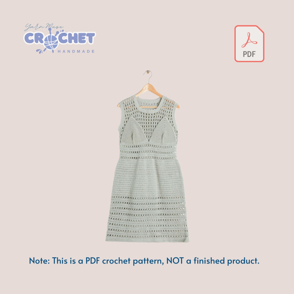 Crochet Vintage Dresses and Overalls Pattern PDF