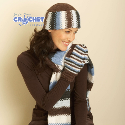 Soft Style Scarf Hat Sets Crochet PDF