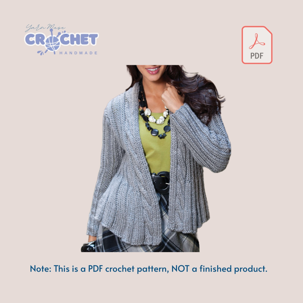 Textured Crochet Sweaters and Jackets Pattern PDF