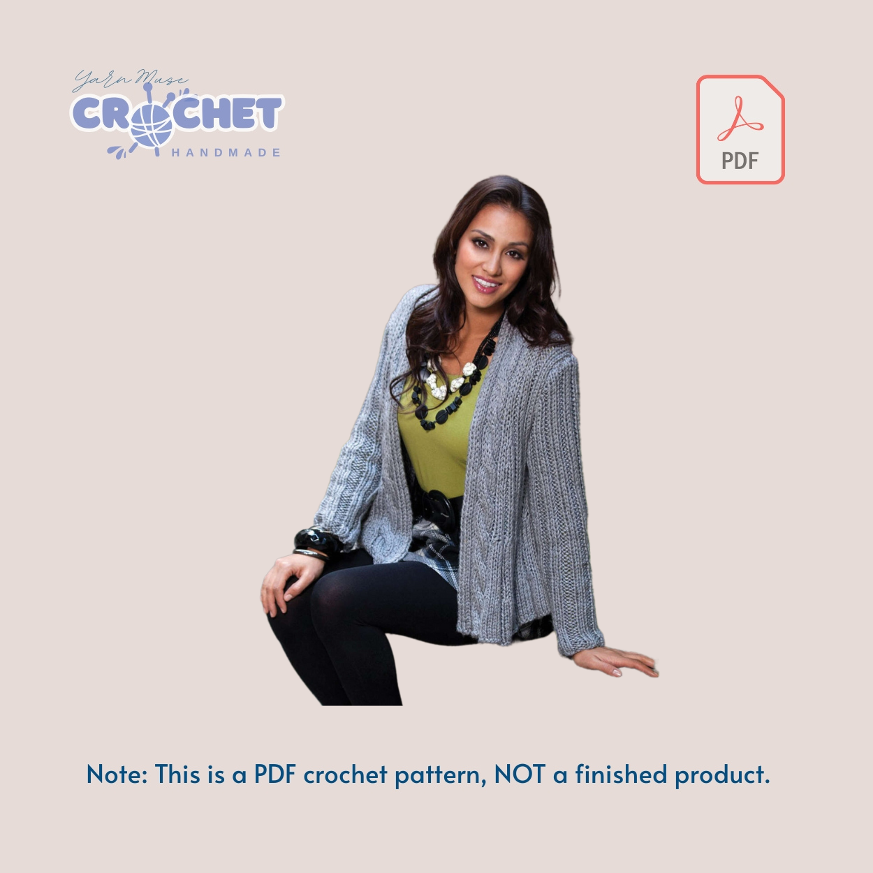 Textured Crochet Sweaters and Jackets Pattern PDF (2)