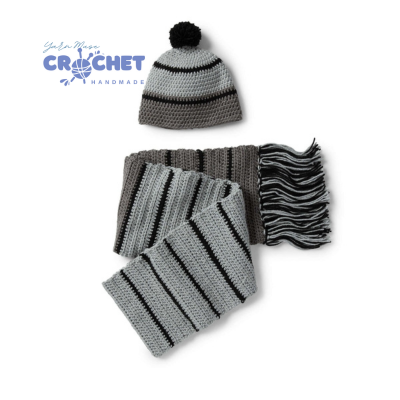 Textured Scarf Hat Sets Pattern PDF 1
