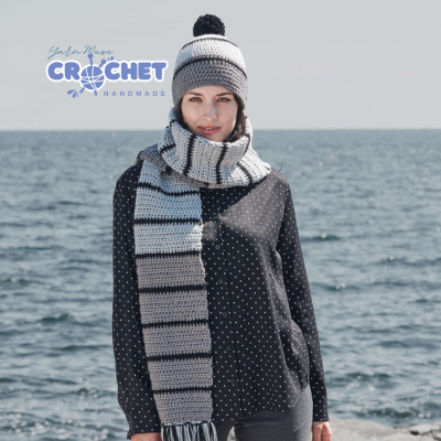 Textured Scarf Hat Sets Pattern PDF