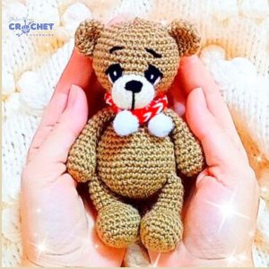 MQ-080-Little Bear Antoly with Christmas Scarf Amigurumi Crochet Pattern PDF