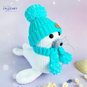 MQ-083-Snow White Seal Amigurumi Crochet Pattern PDF