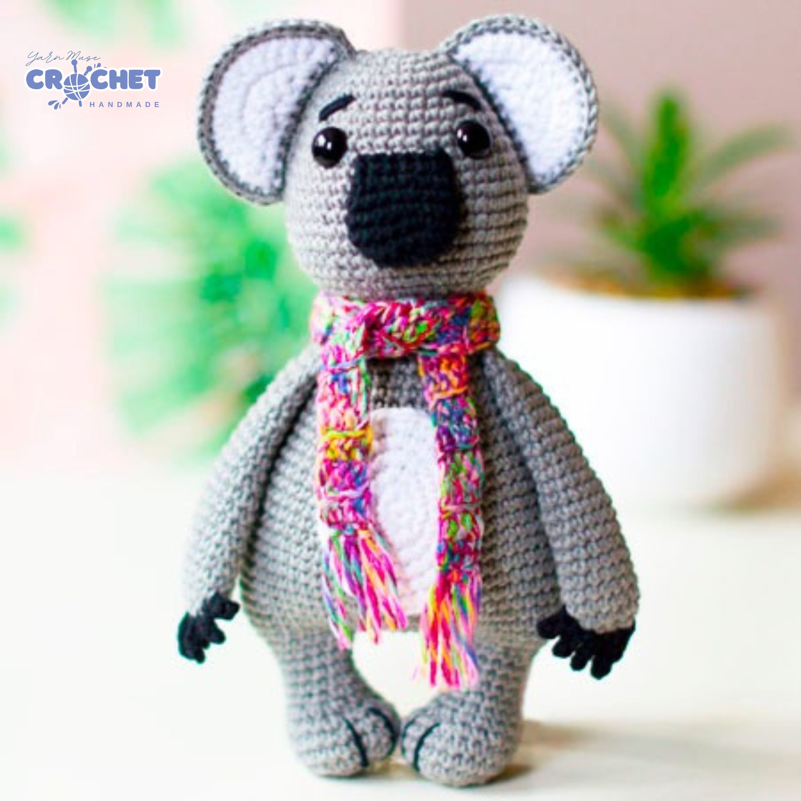 MQ-088-Koala with Scarf Amigurumi Crochet Pattern PDF