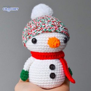 MQ-089-Crochet Snowman Mike Amigurumi Pattern PDF for Beginners
