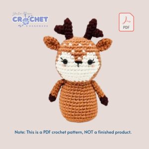 MQ-090-Little Christmas Deer Moose Amigurumi Crochet Pattern PDF