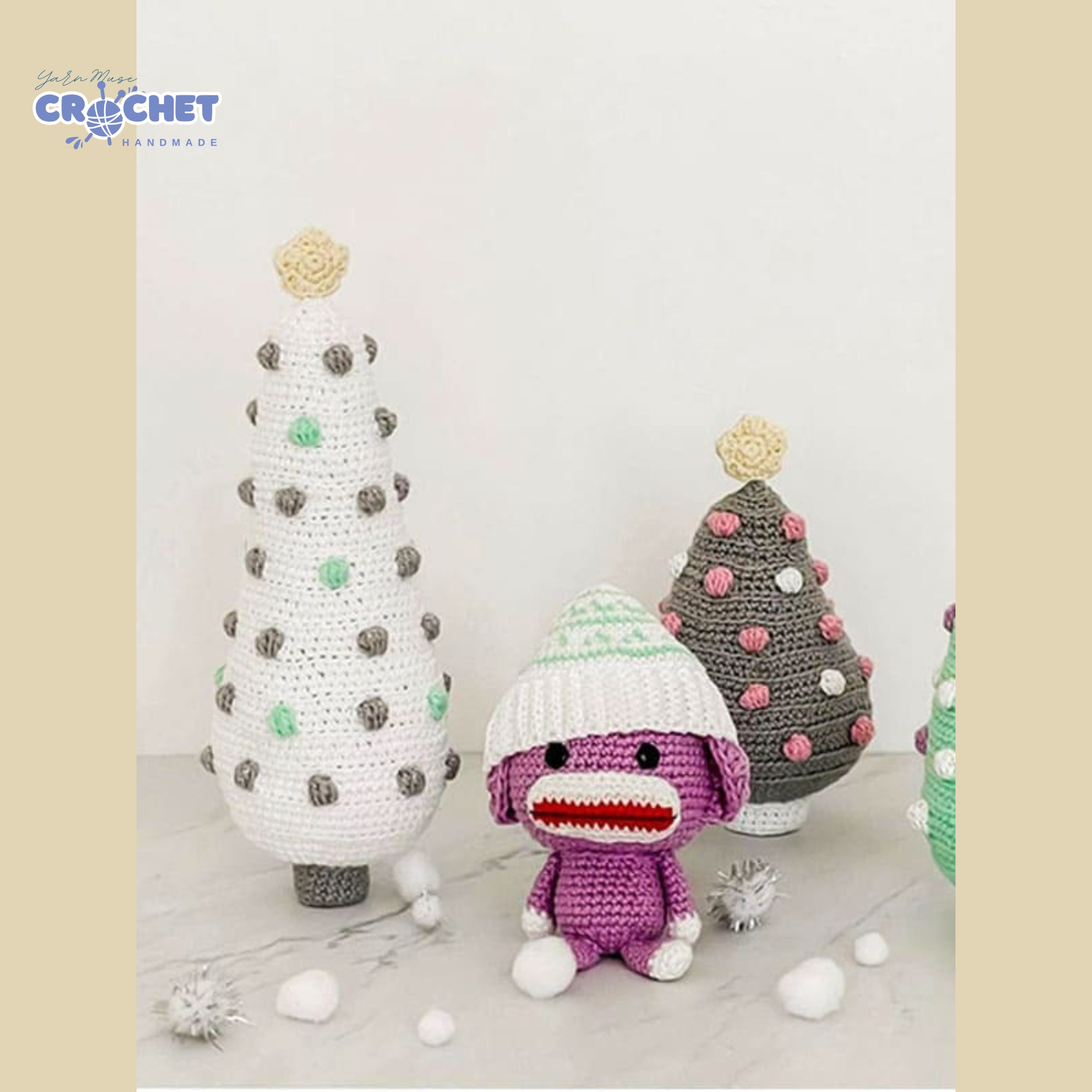 MQ-092-Crochet Christmas Tree Amigurumi Pattern PDF for Beginners