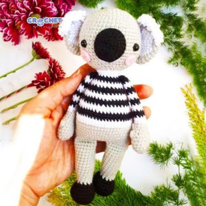MQ-069-Wally the Striped Koala Amigurumi Crochet Pattern PDF