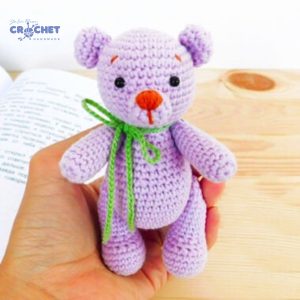 MQ-096-Purple Teddy Bear Sammy Crochet