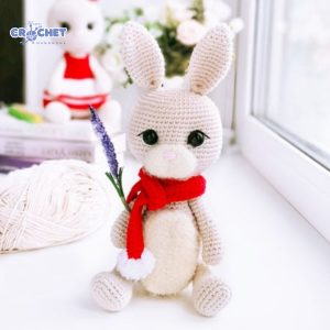 MQ-075-Cocoa the White Bunny Amigurumi Crochet Pattern PDF for Beginners