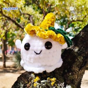 MQ-109-Crochet Ghost in Witch Hat Pattern PDF Step by Step Amigurumi Tutorial'
