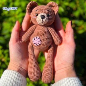 MQ-104-Teddy Fufy Bear Crochet PDF Pattern Tutorial