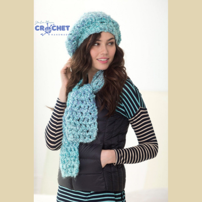 Winter Scarf Hat Sets Knitting Pattern PDF 1
