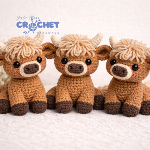 Baby Cow Calf Highland Crochet Pattern (2)