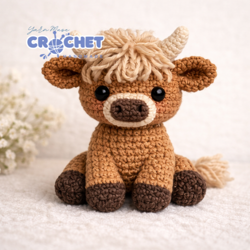 Baby Cow Calf Highland Crochet Pattern