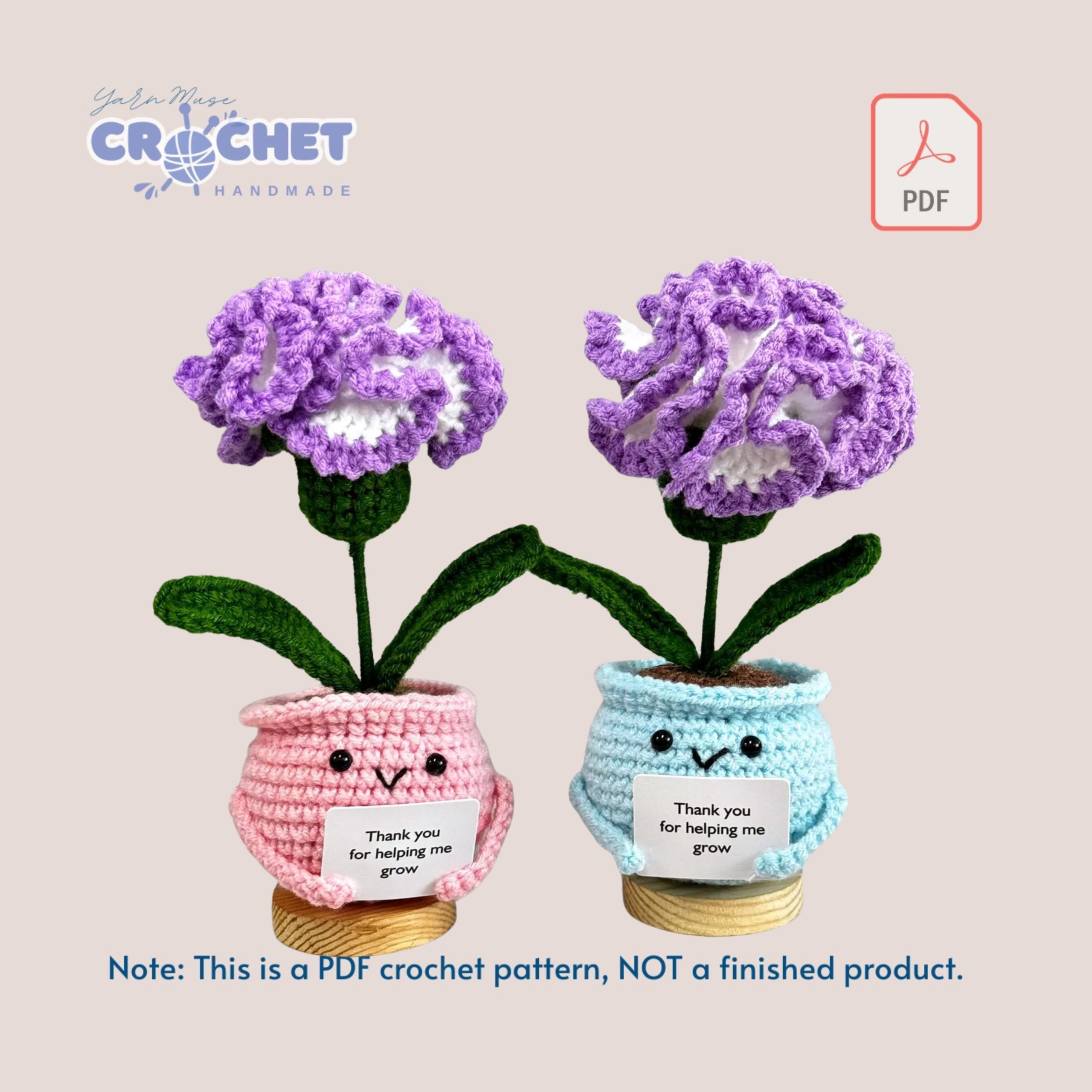 Crochet Sunflower Plant Pattern PDF Daily Positive Encouragement Birthday Gift 1