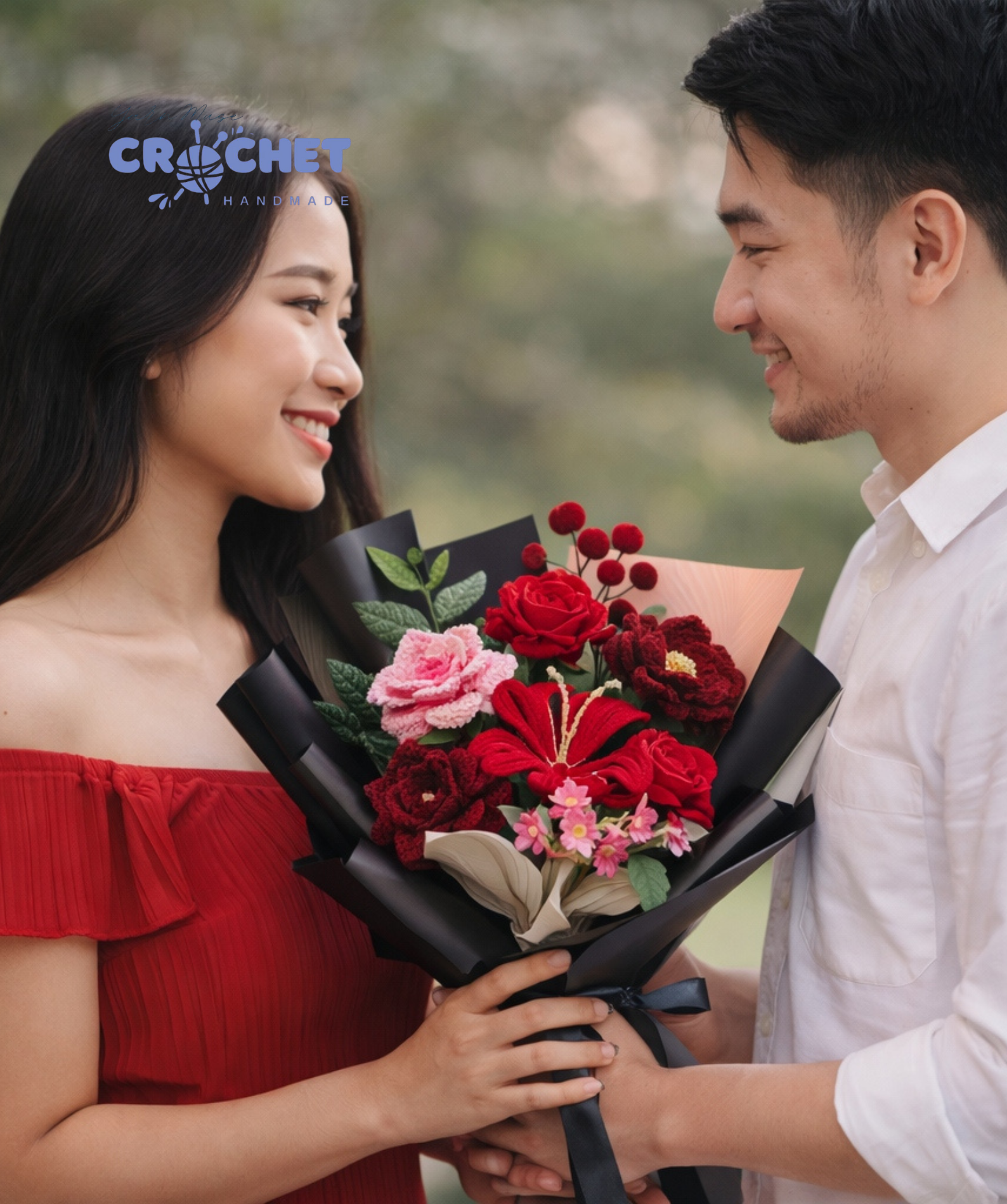 Forever Romance Crochet Flower Bouquet Pattern PDF (2)